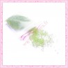 20g de micro-billes en verre transparente vert pomme 1.5mm