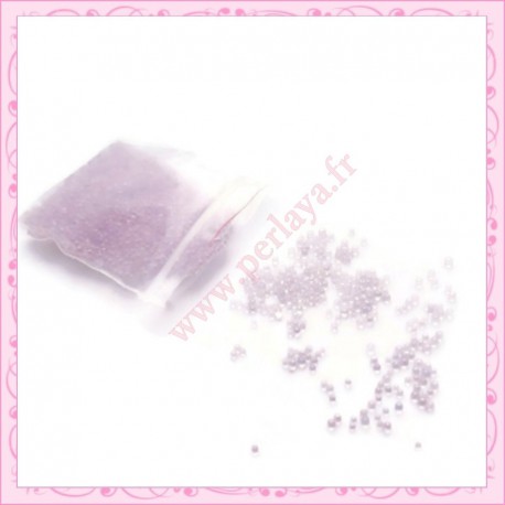20g de micro-billes violet transparente en verre 1.5mm