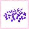 100 strass en acrylique 4,5mm violet