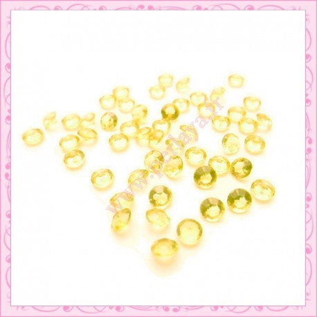 50 strass en acrylique 4,5mm jaune