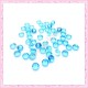 50 strass en acrylique 4,5mm bleu