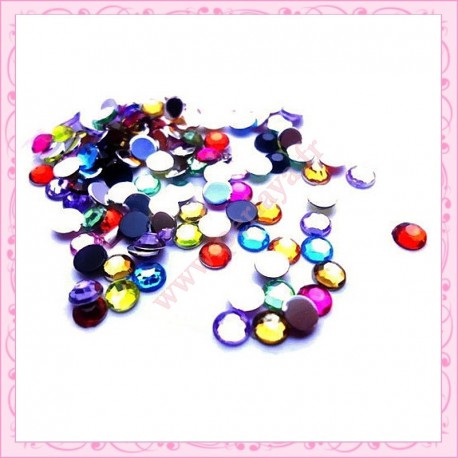 2 sachets mix de strass en acrylique 4mm