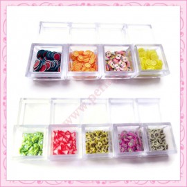 Mix de 9 boites tranche fimo fruit