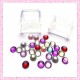 3 boites de mix strass 6mm en acrylique
