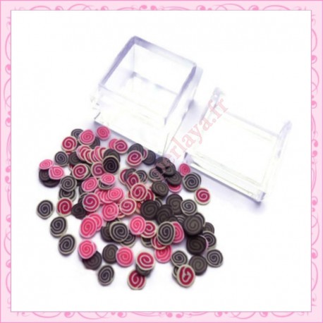 3 boites tranches fimo gateau roulé 4mm