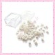 3 boites de cabochon blanc 4mm