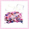 3 boites mix de cabochons 2mm et 4mm