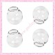 5 Globes en verre rond double trou de 25mm 
