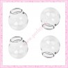5 Globes en verre rond de 25mm 