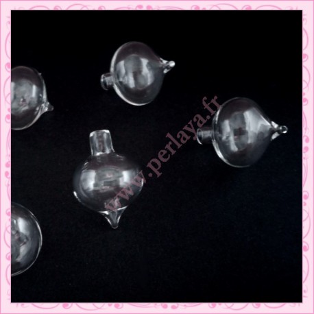 5 Globes gouttes en verre de 32mm