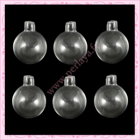 1 globe rond en verre de 19mm