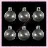 5 Globes en verre rond de 25mm 