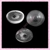 5 globes plats en forme de dôme en verre de 25mm