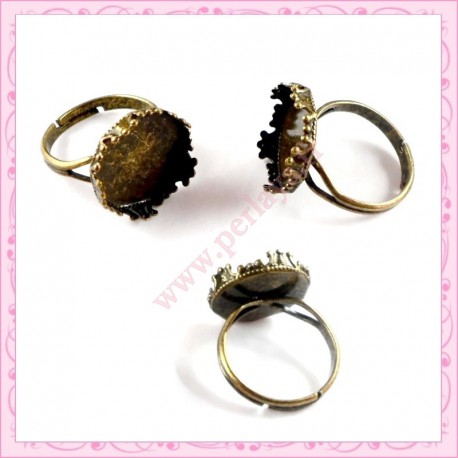 Lot de 20 bagues globe bronze 15mm