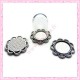 Lot de 50 supports cabochon ronds argentés 12mm