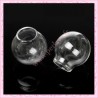 1 globe rond en verre de 25mm