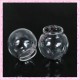 5 Globes en verre rond double trou de 30mm 