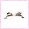  20 breloques dauphins argentées 2.2cm