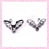  15 breloques chauve-souris en métal argentées 2.4cm