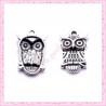  15 breloques hibou en métal argentées 2.3cm