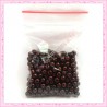  200 perles nacrées en verre marron 4mm