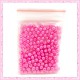 Lot de 200 perles nacrées en verre rose fushia 4mm