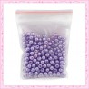  200 perles nacrées en verre violette 4mm