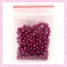  200 perles nacrées en verre violette 4mm
