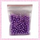 Lot de 200 perles nacrées en verre violette 4mm