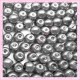 Lot de 200 perles nacrées en verre gris hématite 6mm
