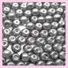 200 perles nacrées en verre grises 6mm