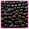  200 perles nacrées en verre marron chocolat 6mm