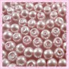  200 perles nacrées en verre rose 6mm