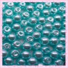  200 perles nacrées en verre bleu 6mm