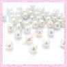  50 perles en verre nacrées 8mm blanche