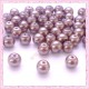  50 perles en verre nacrées 8mm marron clair
