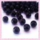  50 perles en verre nacrées 8mm noir