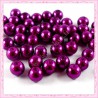  50 perles nacrées en verre 8mm violette