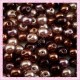 Mix de 150 perles nacrées en verre CHOCOLATE couleur marron, caramel, chocolat