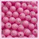 Lot de 100 perles en verre rose 8mm effet filament