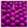  100 perles en verre violette 8mm effet filament