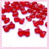 30 perles noeuds rouge en acrylique