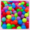  200 perles fluos rondes en acrylique 10mm