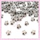  50 perles étoiles en métal argenté 4.5mm