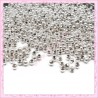  1000 perles rondes en métal argentées 3mm
