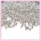 500 perles rondes en métal argentées 3mm