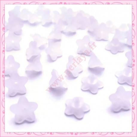 150 fleurs lucite en acrylique blanche