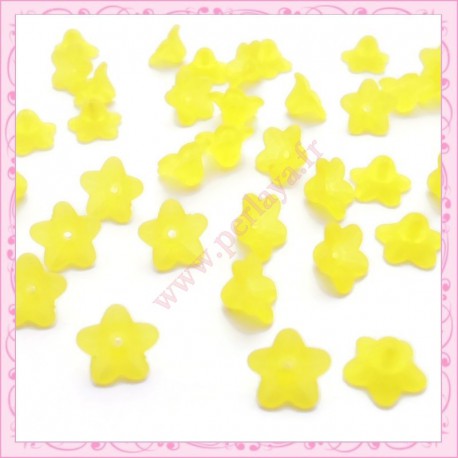 150 fleurs lucite en acrylique jaune