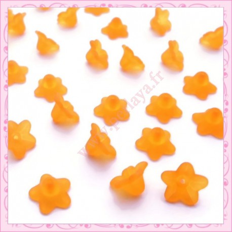 150 fleurs lucite en acrylique orange