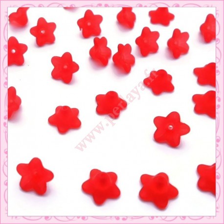 150 fleurs lucite en acrylique rouge